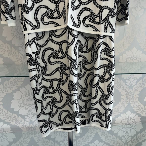 MAX MARA Rope Print Short Sleeve Sheath Dress & Jacket Set - Picture 6 of 12